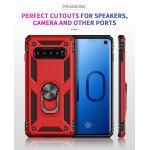 Wholesale Galaxy S10+ (Plus) Tech Armor Ring Grip Case with Metal Plate (Gold)